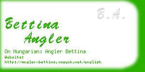 bettina angler business card